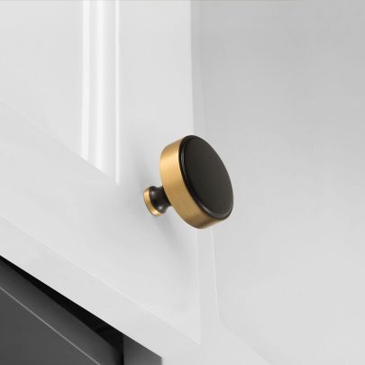 The image shown below is Split Black and Satin Brass finish