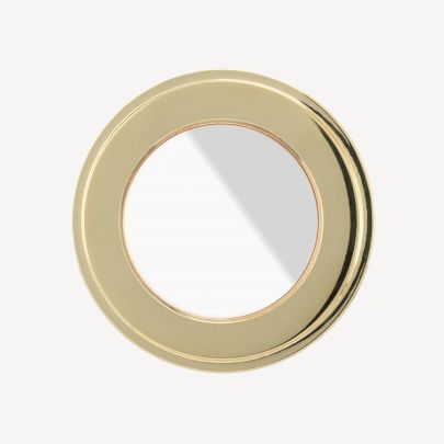 Split Acrylic and Unlacquered Polished Brass Finish Swatch(Finish ID : 72)