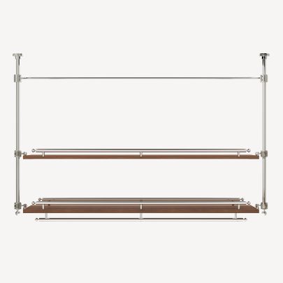 DOUBLE SHELF CEILING MOUNT SHELVING