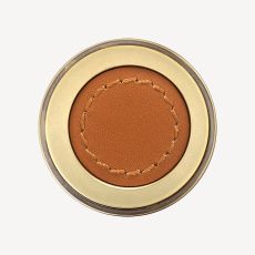 Split Aged Brass and Tan Leather Finish Swatch(Finish ID : 63)