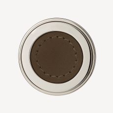 Split Polished Nickel and Pewter Leather Finish Swatch(Finish ID : 68)